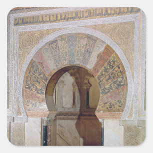Adesivo Quadrado d4: Mezquita: Entrada ao Mihrab, c.786
