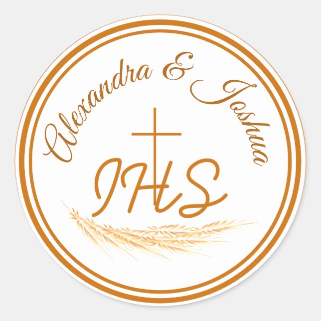 Adesivo Quadrado da Bíblia católica Verse Wedding Ronda Cl (Frente)