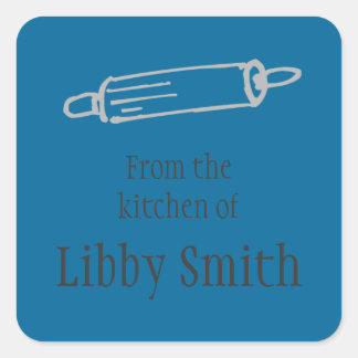 Adesivo Quadrado "Da Cozinha De" Pinos Rolantes