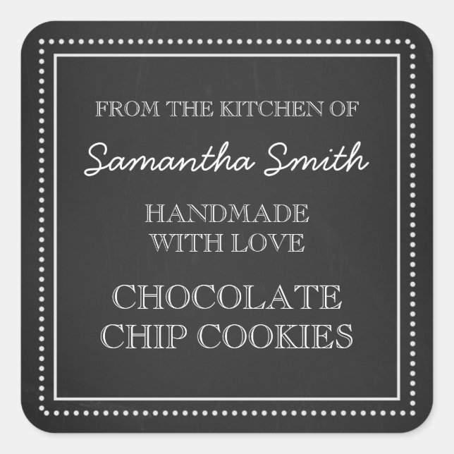 Adesivo Quadrado Da Cozinha do Quadro de Vinhetas (Frente)