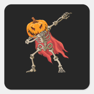 Adesivo Quadrado Dabbing Skeleton Scarpkin Dab Halloween