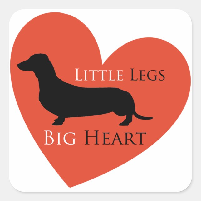 Adesivo Quadrado Dachshund (Frente)