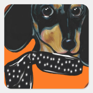 ADESIVO QUADRADO DACHSHUND