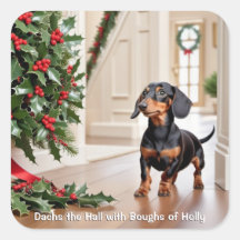 Dachshund Engraçado Cachorro Salsicha Natal