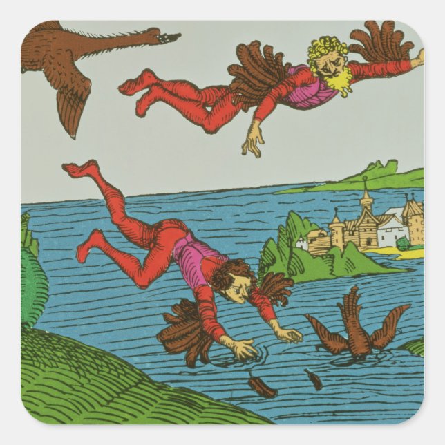Adesivo Quadrado Daedalus e Icarus, 15 (Frente)