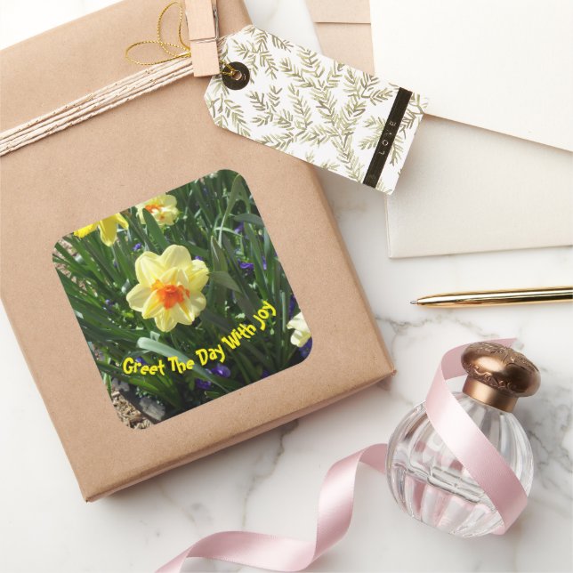 Adesivo Quadrado Daffodil Amarelo (Presentear)