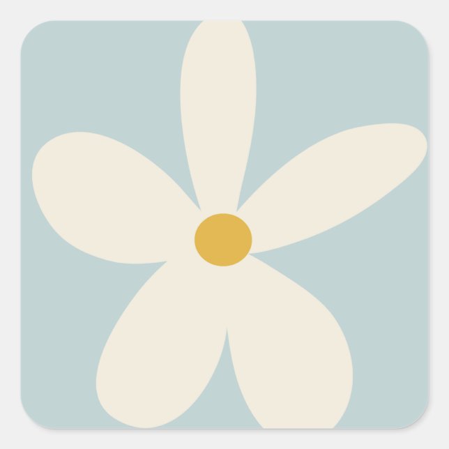Adesivo Quadrado Daisy Sticker (Frente)