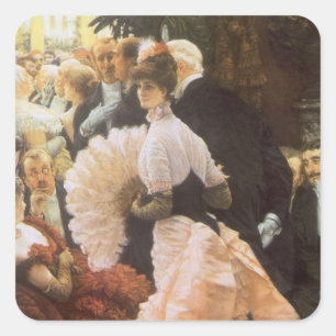 Adesivo Quadrado Dama Política de James Tissot, Vice-Vitoriano