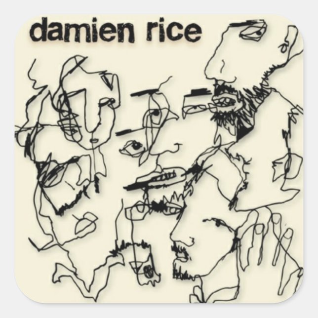 Adesivo Quadrado Damien Rice Sticker (Frente)