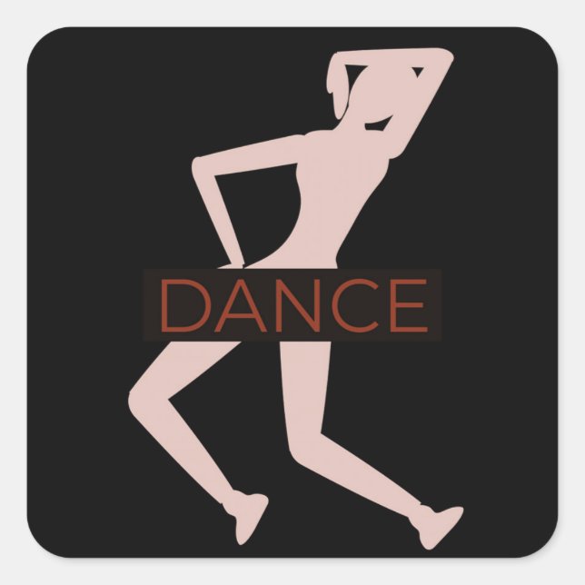 Adesivo Quadrado Dança (Frente)