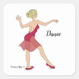 Adesivo Quadrado Dança