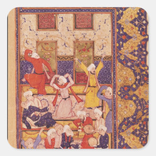 Adesivo Quadrado Dança da iniciação, de um livro dos poemas