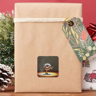 Adesivo Quadrado Dança De Nozes No Palco