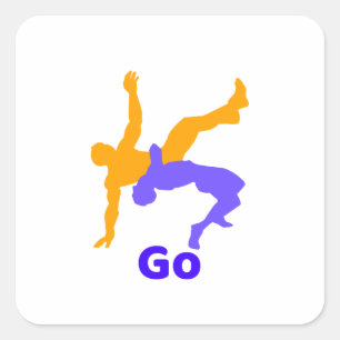 Adesivo Quadrado Dança Hip Hop Batalha de Dança Arte Digital Freest