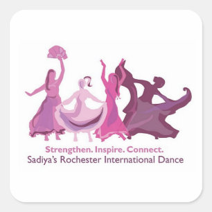 Adesivo Quadrado Dança internacional do Rochester de Sadiya