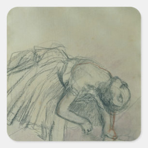 Adesivo Quadrado Dançarino de Edgar Degas que fixa seu
