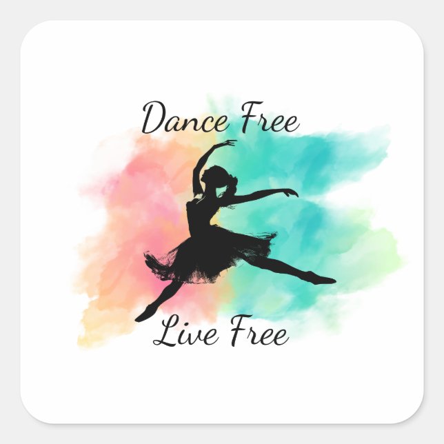 Adesivo Quadrado Dance Free Live Free Dance Keychain (Frente)