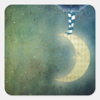 Adesivo Quadrado dancer on the moon
