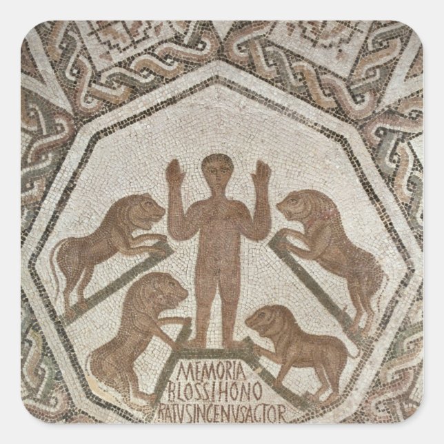 Adesivo Quadrado Daniel no Lions'Den (Frente)