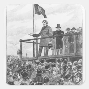 Adesivo Quadrado Daniel O'Connel na reunião na guarnição