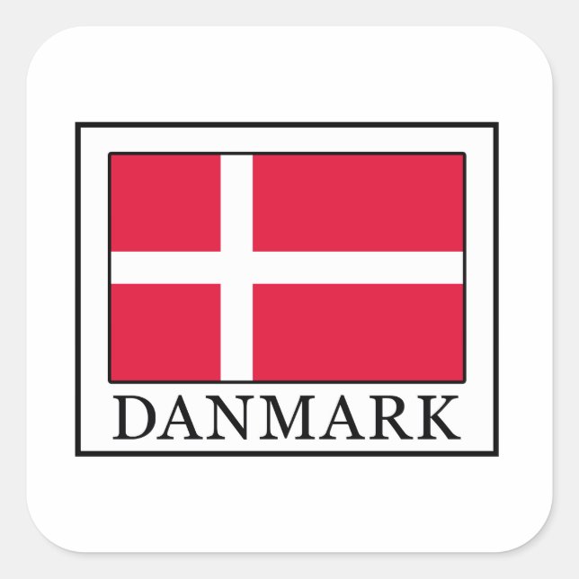 Adesivo Quadrado Danmark (Frente)