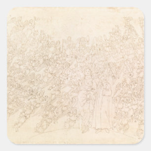 Adesivo Quadrado Dante e Beatrice, do ` de Dante divino