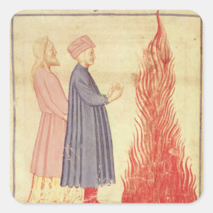 Adesivo Quadrado Dante e Virgil reconhecem Ulysees