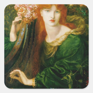 Adesivo Quadrado Dante Gabriel Rossetti- a festão
