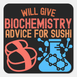 Adesivo Quadrado Dará Bioquímica para Sushi