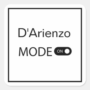 Adesivo Quadrado D'Arienzo modo engraçado Tanguero Dançarino de Tan