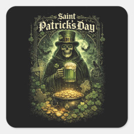 Adesivo Quadrado Dark Luck of Saint Patrick