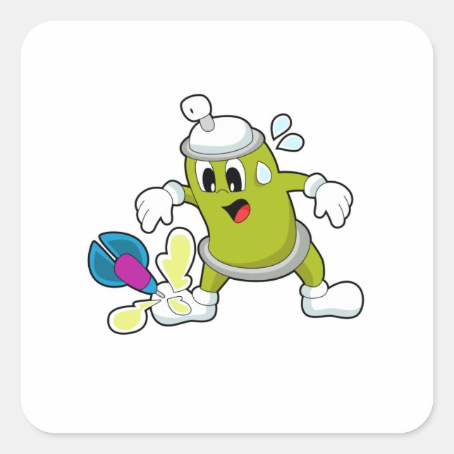 Adesivo Quadrado Dart Dardos Dart, spray de gelo (Frente)