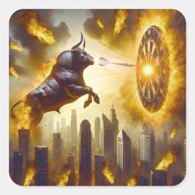 Adesivo Quadrado Dartboard mit Bulle - Explosion -  Dartkunst (Frente)