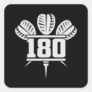 Adesivo Quadrado Darts 180 Dart Dartboard Bullseye Arrow Engraçado 