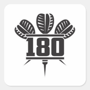 Adesivo Quadrado Darts 180 Dart Dartboard Bullseye Arrow Idea