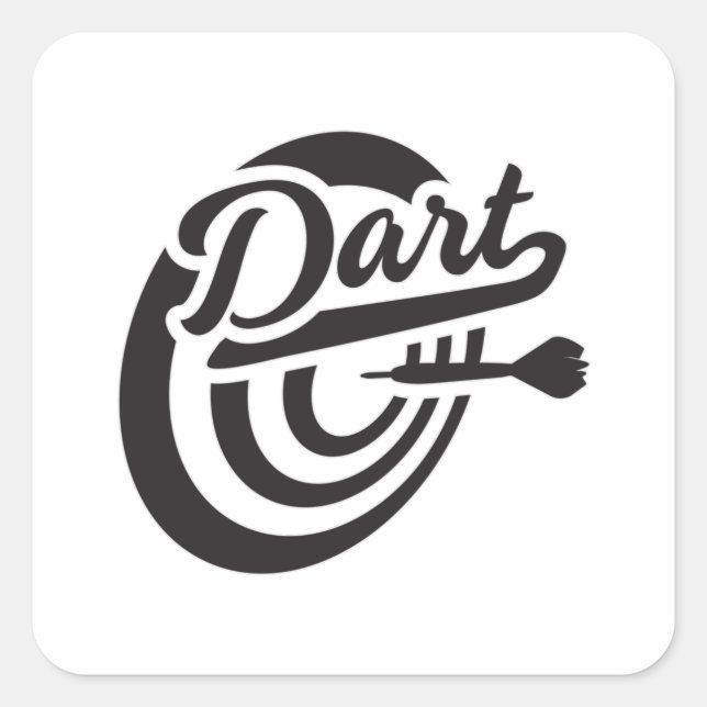 Adesivo Quadrado Darts Dart 180 Dartboard Bullseye Arrow Idea (Frente)