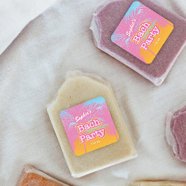 Adesivo Quadrado Data do Partido Bach Rosa