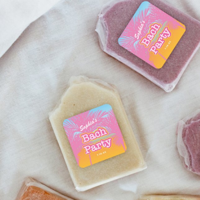 Adesivo Quadrado Data do Partido Bach Rosa (Criador carregado)