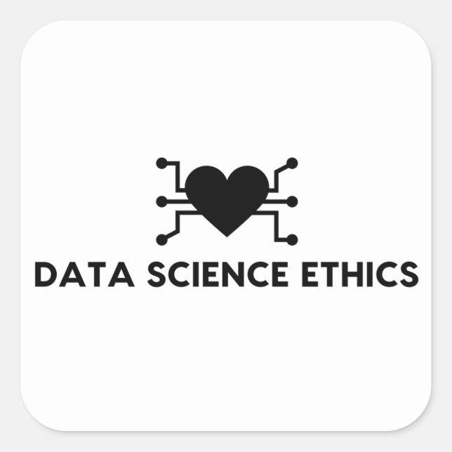 Adesivo Quadrado Data Science Ethics Sticker (Frente)