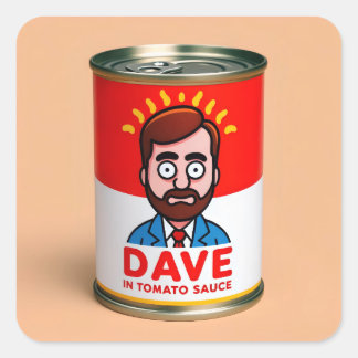 Adesivo Quadrado Dave em molho de tomate