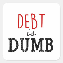 Adesivo Quadrado Dave Ramsey Cita Dívida é Motivação Dinheiro Idiot