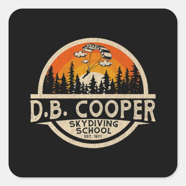 Adesivo Quadrado DB Cooper Classic (Frente)
