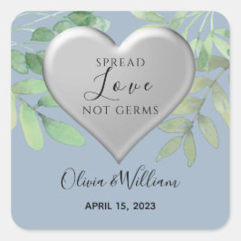 Adesivo Quadrado de Casamento Espalhe Amor Não Ger