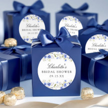 Adesivo Quadrado de Chuveiro de Noiva com Floral e