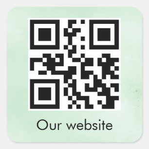 Adesivo quadrado de código QR personalizado