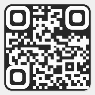 Adesivo quadrado de código QR personalizado
