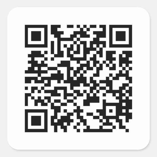 Adesivo quadrado de código QR personalizado (Frente)