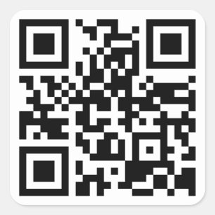 Adesivo quadrado de código QR personalizável