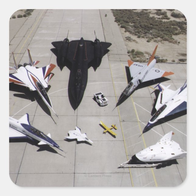 Adesivo Quadrado De Dryden da pesquisa frota 1997 de aviões na (Frente)