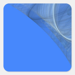 Adesivo Quadrado de Fundo Fractal Turquesa